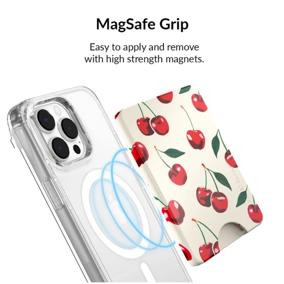 Velvet Caviar Cherry Pattern Phone Wallet/ Card Holder - Picture 8 of 9